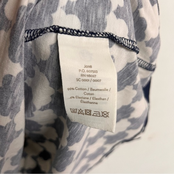 Boden Printed White Navy Jersey Short Sleeve Dress‎ - Picture 6 of 6